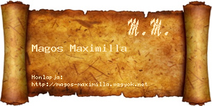 Magos Maximilla névjegykártya